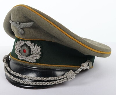 WW2 German Cavalry Officers Peaked Cap - 6