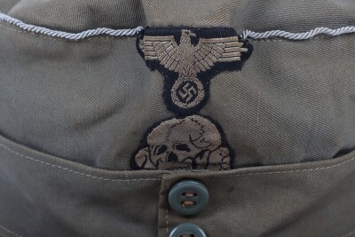 Scarce Italian Made Waffen-SS Officers M-43 Field Cap - 3