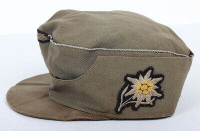 Scarce Italian Made Waffen-SS Officers M-43 Field Cap - 5