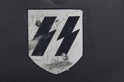 Waffen-SS Double Decal Steel Combat Helmet - 13