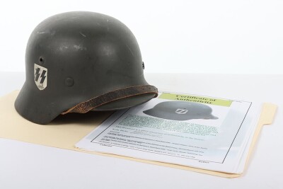 Waffen-SS Double Decal Steel Combat Helmet - 17