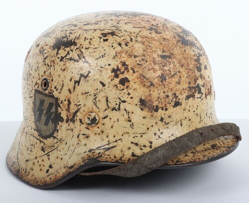 WW2 German Waffen-SS Single Decal Steel Combat Helmet
