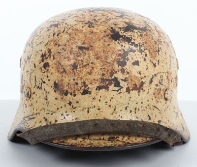 WW2 German Waffen-SS Single Decal Steel Combat Helmet - 4