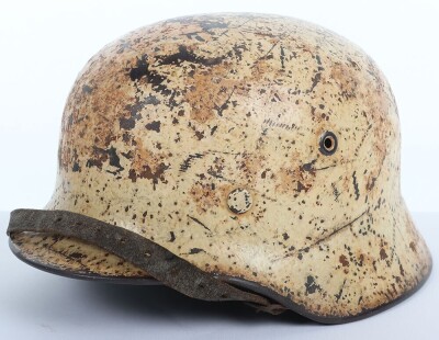 WW2 German Waffen-SS Single Decal Steel Combat Helmet - 5