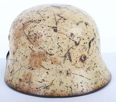WW2 German Waffen-SS Single Decal Steel Combat Helmet - 7