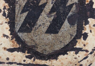 WW2 German Waffen-SS Single Decal Steel Combat Helmet - 16
