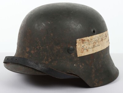 WW2 German Armed Forces M-42 USA Post Home Steel Helmet - 2