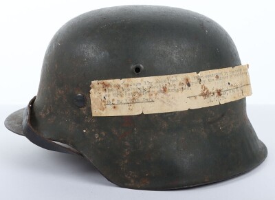 WW2 German Armed Forces M-42 USA Post Home Steel Helmet - 3