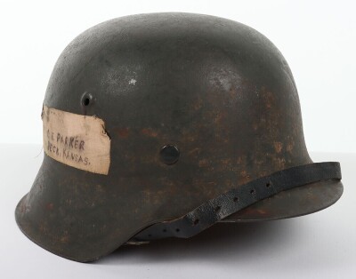 WW2 German Armed Forces M-42 USA Post Home Steel Helmet - 6
