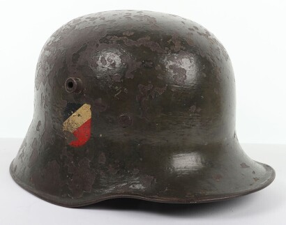 WW2 German Army M-18 Transitional Double Decal Steel Helmet.