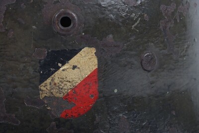 WW2 German Army M-18 Transitional Double Decal Steel Helmet. - 3