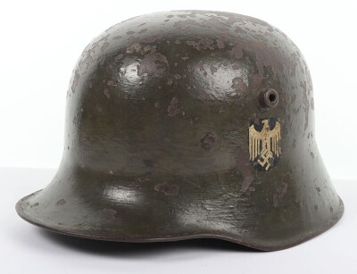 WW2 German Army M-18 Transitional Double Decal Steel Helmet. - 5