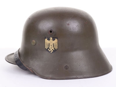 WW2 German Army M-18 Tranistional Double Decal Steel Helmet - 4