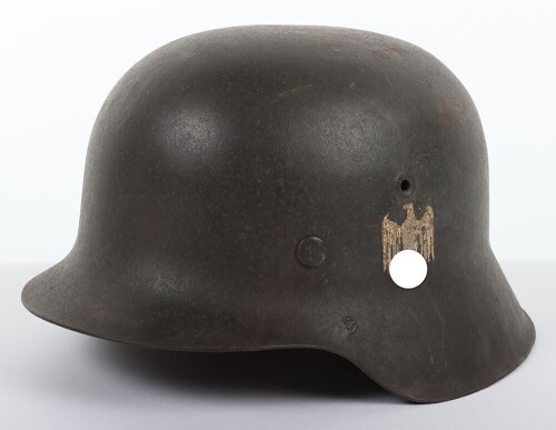 WW2 German Army (Heer) M-42 Steel Combat Helmet