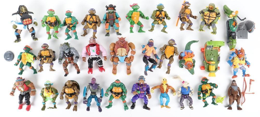 Collection of 1980s 90s Vintage playmates Teenage Mutant Ninja Turtles figures