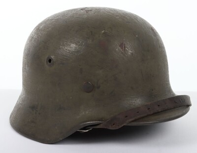 WW2 German Armed Forces Camouflaged Steel Combat Helmet - 6