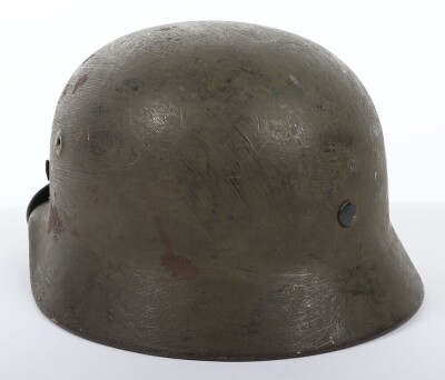 WW2 German Armed Forces Camouflaged Steel Combat Helmet - 9