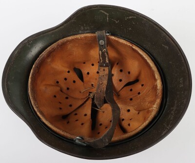 WW2 German M35 Single Decal 'Heer' Steel Combat Helmet. - 10