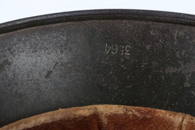WW2 German M35 Single Decal 'Heer' Steel Combat Helmet. - 12