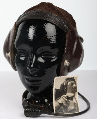 WW2 German Luftwaffe Summer Pattern Netted Flying Helmet LKpN-101