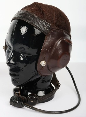 WW2 German Luftwaffe Summer Pattern Netted Flying Helmet LKpN-101 - 3
