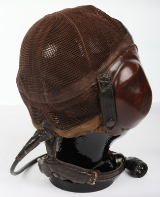 WW2 German Luftwaffe Summer Pattern Netted Flying Helmet LKpN-101 - 8