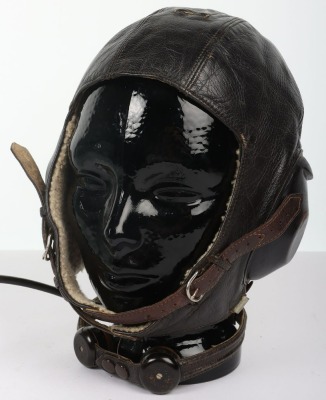 WW2 German Luftwaffe LKpW101 Leather Flying Helmet - 2