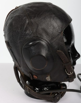 WW2 German Luftwaffe LKpW101 Leather Flying Helmet - 3