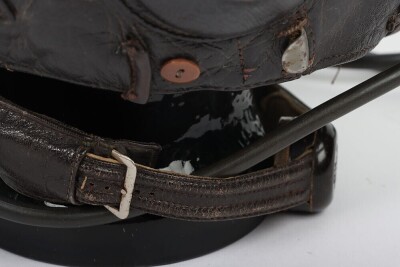 WW2 German Luftwaffe LKpW101 Leather Flying Helmet - 6