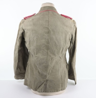 WW2 German Army Summer Weight Panzerjager Officers Combat Tunic - 5