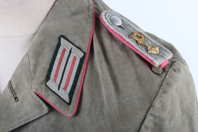 WW2 German Army Summer Weight Panzerjager Officers Combat Tunic - 7