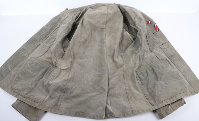 WW2 German Army Summer Weight Panzerjager Officers Combat Tunic - 14