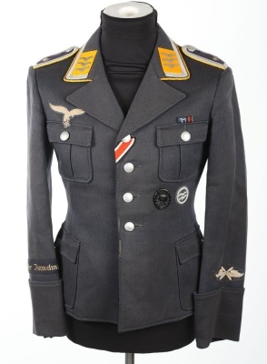 WW2 German Luftwaffe NCO's Four Pocket Service Dress Tunic - 2