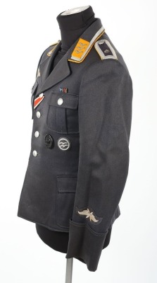 WW2 German Luftwaffe NCO's Four Pocket Service Dress Tunic - 3