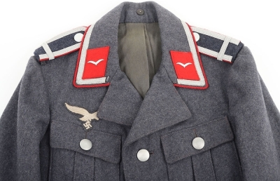 WW2 German Luftwaffe Flak NCO 4 Pocket Tunic - 3