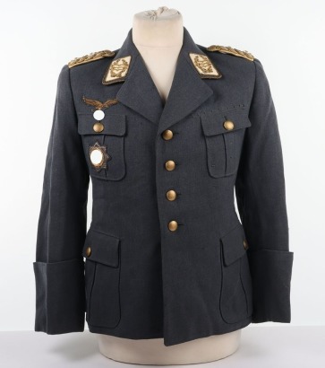 WW2 German Luftwaffe Generalleutnant Tunic with German Cross in Gold