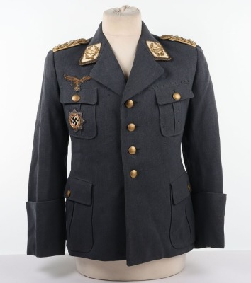 WW2 German Luftwaffe Generalleutnant Tunic with German Cross in Gold - 2