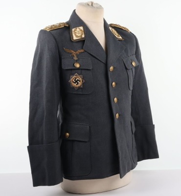 WW2 German Luftwaffe Generalleutnant Tunic with German Cross in Gold - 3