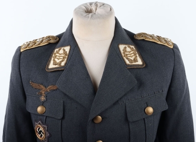 WW2 German Luftwaffe Generalleutnant Tunic with German Cross in Gold - 6