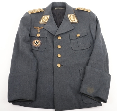 WW2 German Luftwaffe Generalleutnant Tunic with German Cross in Gold - 27