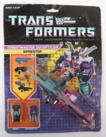 Vintage Hasbro Transformers G1 Target master Decepticon Spinister carded figure