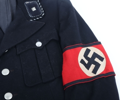 Third Reich Allgemeine-SS Black Wool NCO Service Tunic of SS-Regiment Th&uuml;ringen - 4