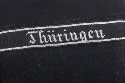 Third Reich Allgemeine-SS Black Wool NCO Service Tunic of SS-Regiment Th&uuml;ringen - 20