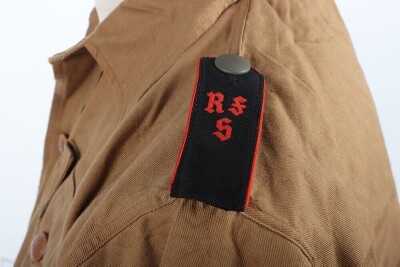 Third Reich Hitler Youth (Hitlerjugend) Brown Service Shirt of the Reichsfinanz-Schule der Allgemeine Hitlerjugend - 6