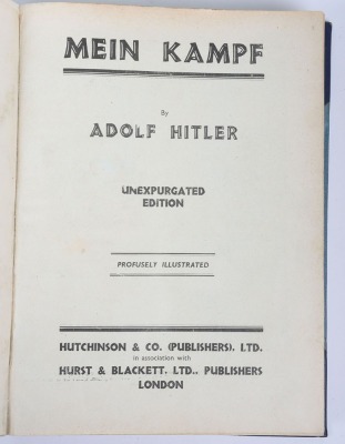 Adolf Hitler's Mein Kampf, Hardback in English. - 2