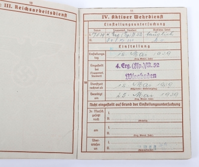 WW2 German Wehrpass of Leutnant Josef Schwan - 8