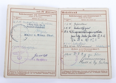 WW2 German Wehrpass of Leutnant Josef Schwan - 11