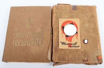 Third Reich Deutschland Erwacht Cigarette Picture Album. &ldquo;Deutschland Erwacht&rdquo; cigarette picture album, complete with the large fold-out poster to the reverse. The album is in worn condition with clear signs of age, but remains complete and presentable. C