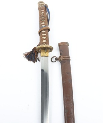 WW2 Japanese Army Officers Sword Katana with Signed Blade