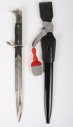 WW2 German Armed Forces 'In Memory of my Service' Engraved Parade Bayonet by Carl Eickhorn, Solingen,